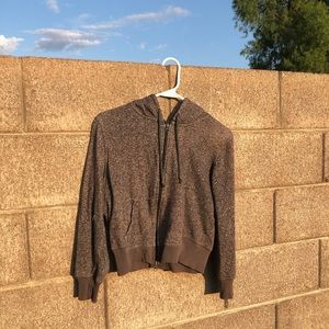 Gray Cropped Zipup Jacket